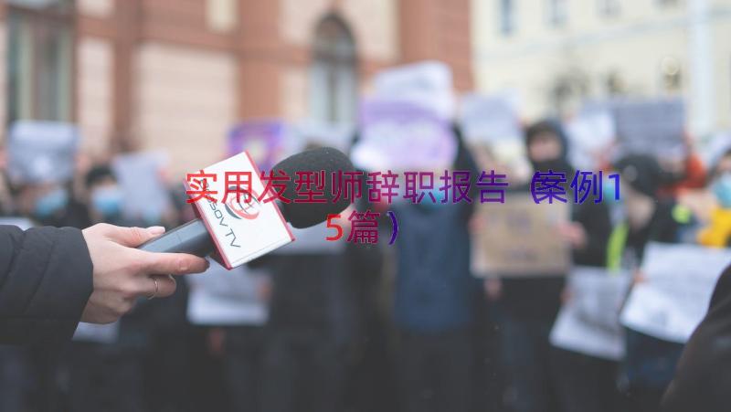 实用发型师辞职报告（案例15篇）