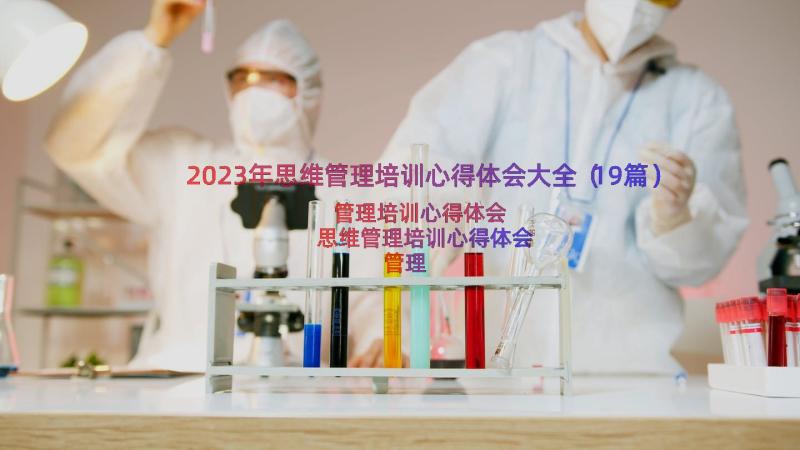 2023年思维管理培训心得体会大全（19篇）