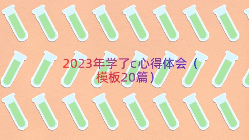 2023年学了c心得体会（模板20篇）