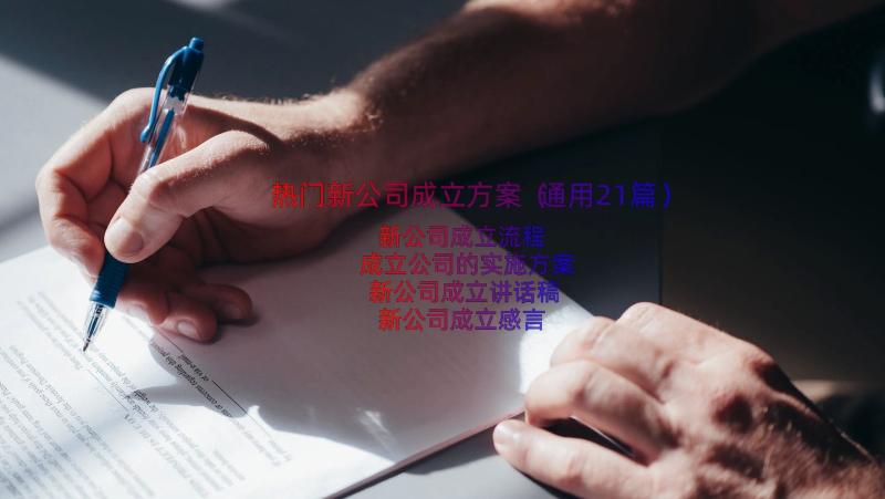 热门新公司成立方案（通用21篇）