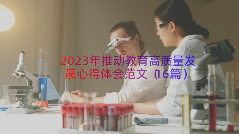 2023年推动教育高质量发展心得体会范文（16篇）