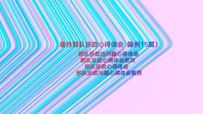 最热部队涉政心得体会（案例15篇）