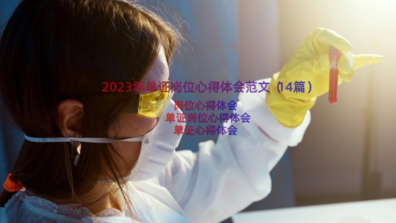 2023年单证岗位心得体会范文（14篇）