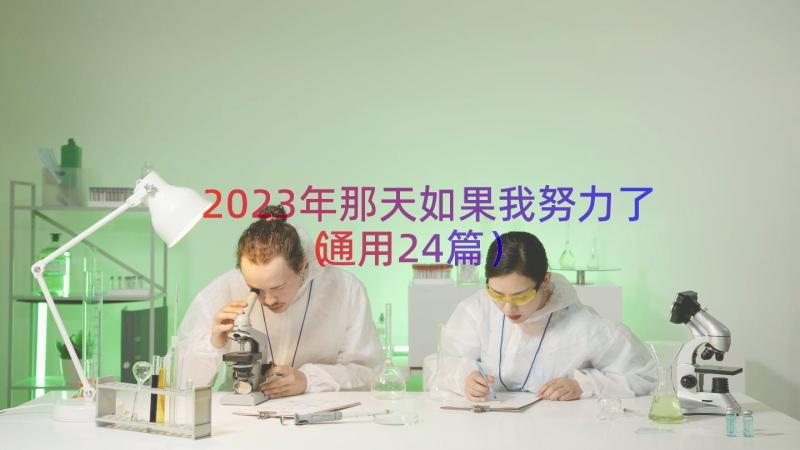 2023年那天如果我努力了（通用24篇）