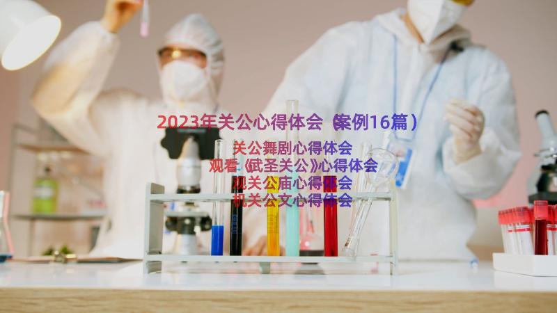 2023年关公心得体会（案例16篇）