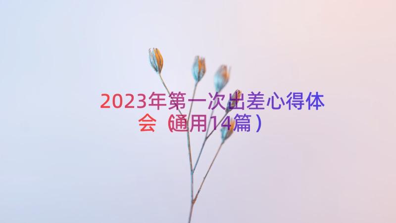 2023年第一次出差心得体会（通用14篇）