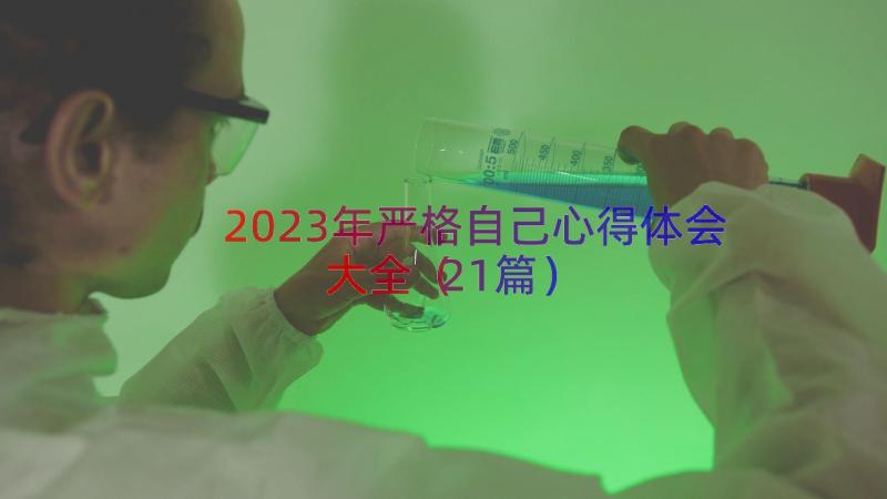 2023年严格自己心得体会大全（21篇）