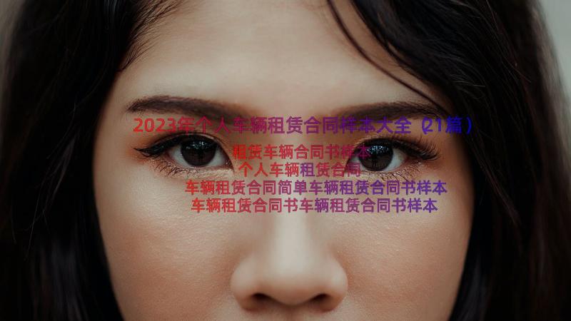 2023年个人车辆租赁合同样本大全（21篇）