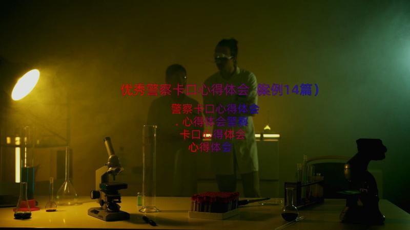 优秀警察卡口心得体会（案例14篇）