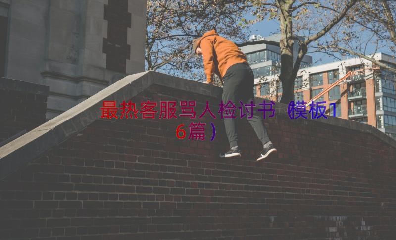 最热客服骂人检讨书（模板16篇）