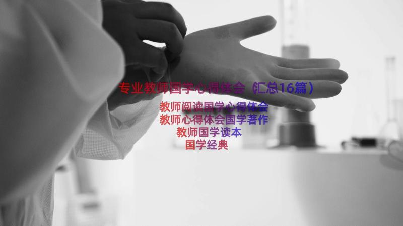 专业教师国学心得体会（汇总16篇）