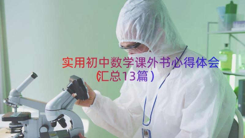 实用初中数学课外书心得体会（汇总13篇）