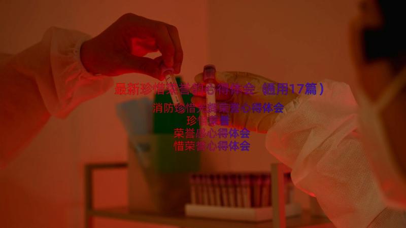 最新珍惜荣誉的心得体会（通用17篇）