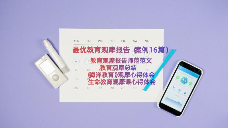 最优教育观摩报告（案例16篇）