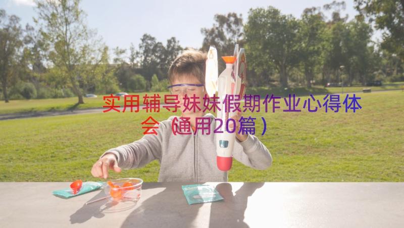 实用辅导妹妹假期作业心得体会（通用20篇）