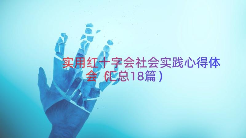 实用红十字会社会实践心得体会（汇总18篇）