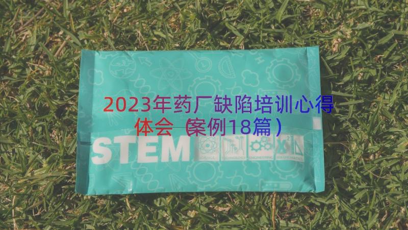 2023年药厂缺陷培训心得体会（案例18篇）