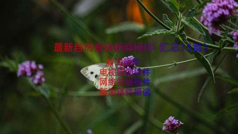 最新自然资源新闻稿件（汇总15篇）