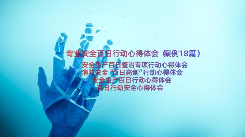 专业安全百日行动心得体会（案例18篇）