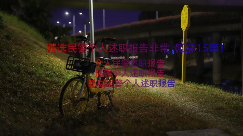 精选民警个人述职报告非常（汇总15篇）