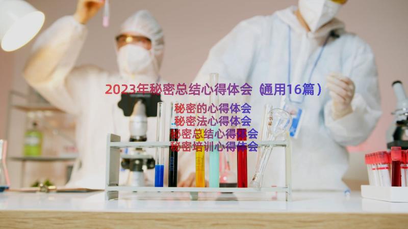 2023年秘密总结心得体会（通用16篇）