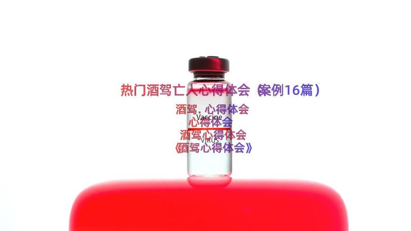 热门酒驾亡人心得体会（案例16篇）