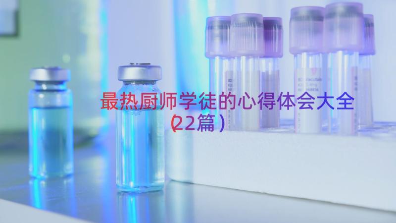 最热厨师学徒的心得体会大全（22篇）