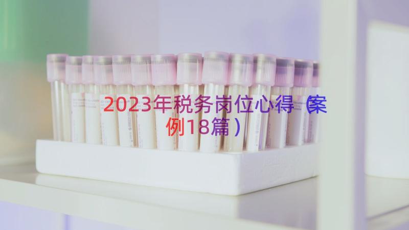 2023年税务岗位心得（案例18篇）