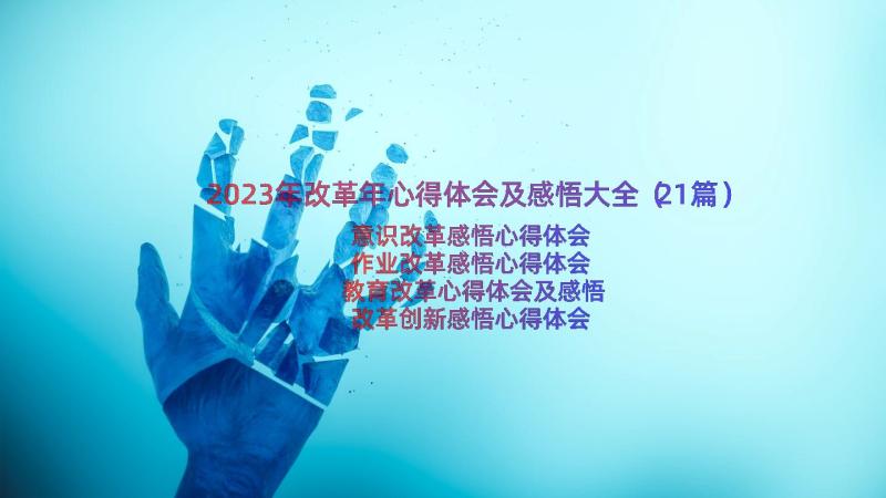 2023年改革年心得体会及感悟大全（21篇）