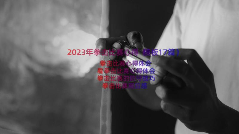 2023年拳击比赛心得（模板17篇）