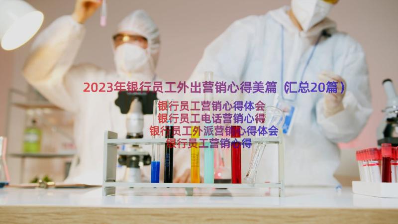 2023年银行员工外出营销心得美篇（汇总20篇）