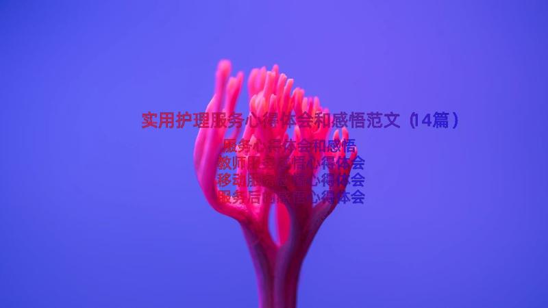 实用护理服务心得体会和感悟范文（14篇）