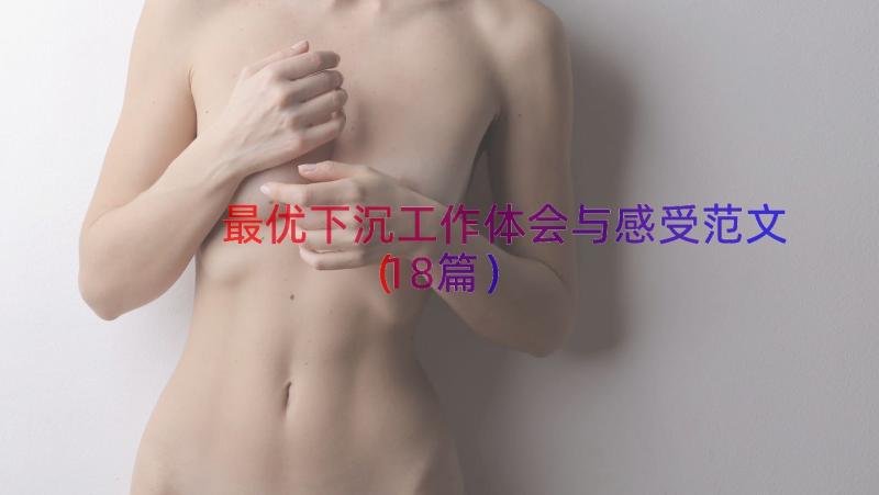 最优下沉工作体会与感受范文（18篇）