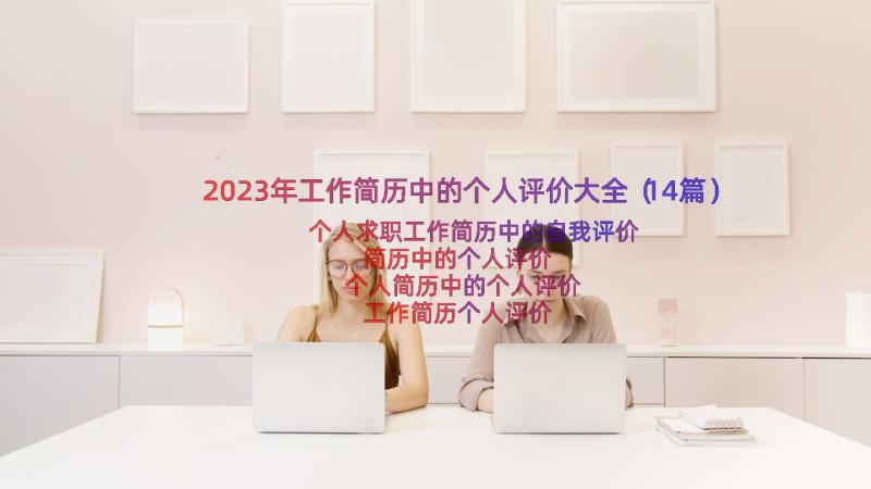 2023年工作简历中的个人评价大全（14篇）