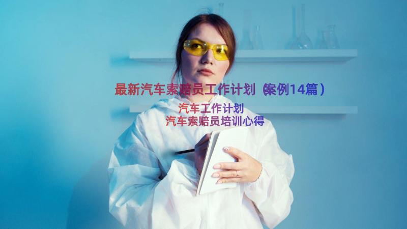 最新汽车索赔员工作计划（案例14篇）