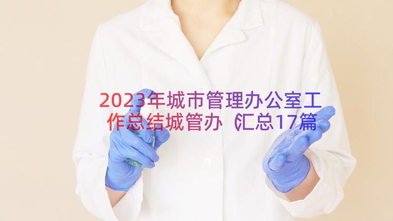 2023年城市管理办公室工作总结城管办（汇总17篇）