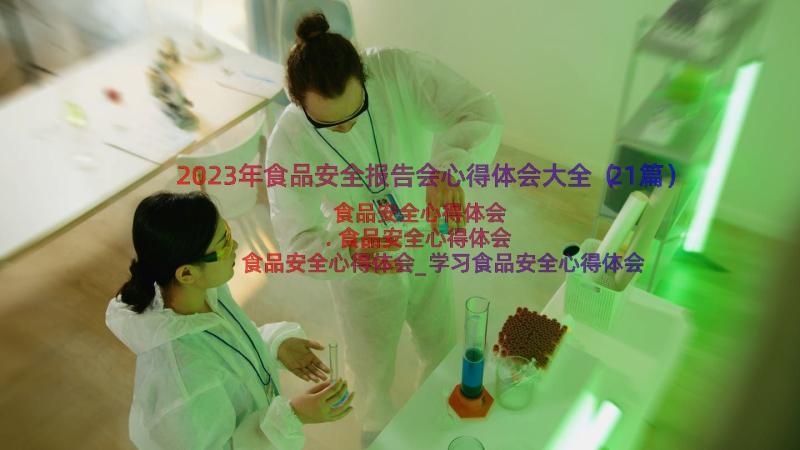 2023年食品安全报告会心得体会大全（21篇）