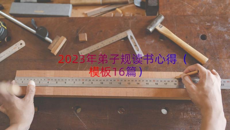 2023年弟子规读书心得（模板16篇）