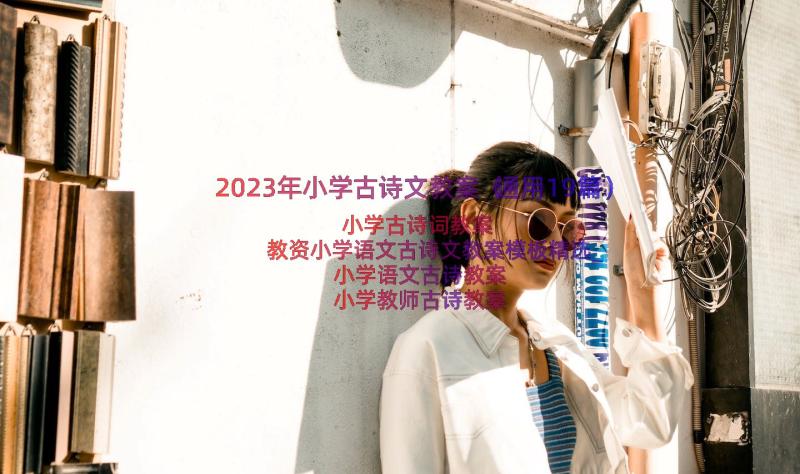 2023年小学古诗文教案（通用19篇）