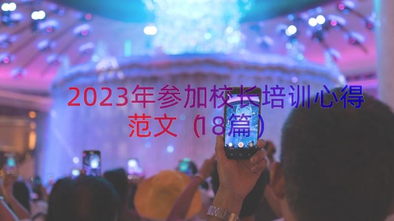 2023年参加校长培训心得范文（18篇）