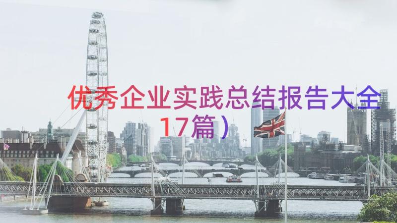 优秀企业实践总结报告大全（17篇）