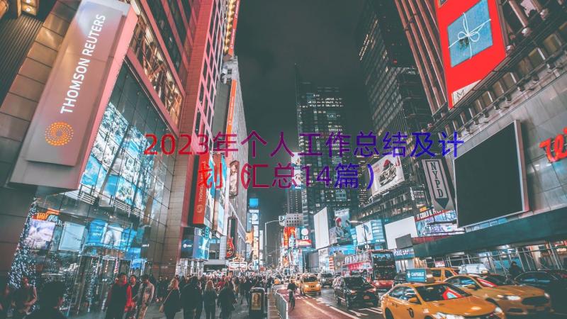 2023年个人工作总结及计划（汇总14篇）