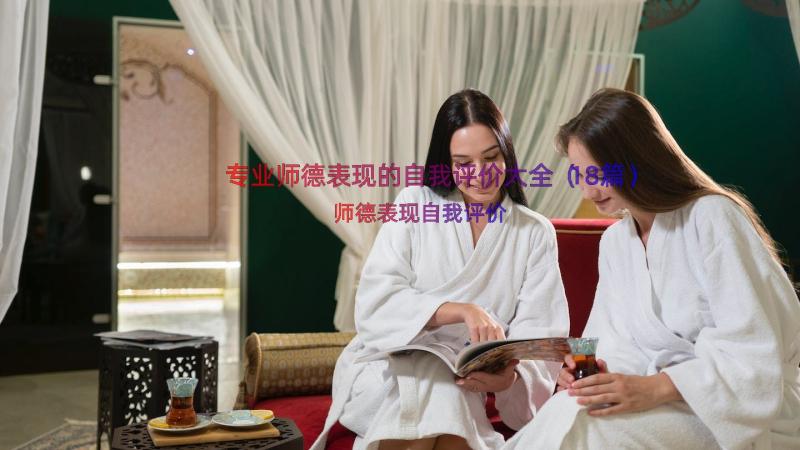 专业师德表现的自我评价大全（18篇）