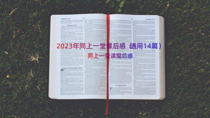 2023年同上一堂课后感（通用14篇）