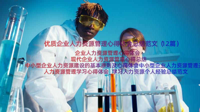 优质企业人力资源管理心得体会总结范文（12篇）