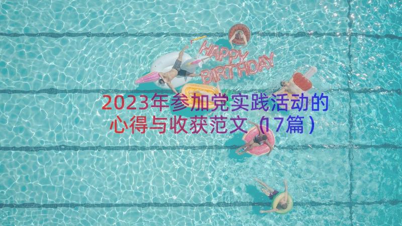 2023年参加党实践活动的心得与收获范文（17篇）