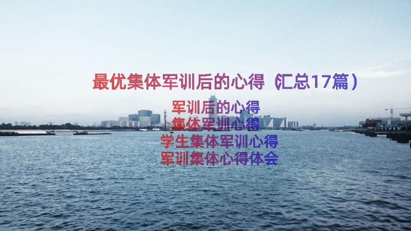 最优集体军训后的心得（汇总17篇）