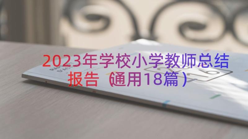 2023年学校小学教师总结报告（通用18篇）