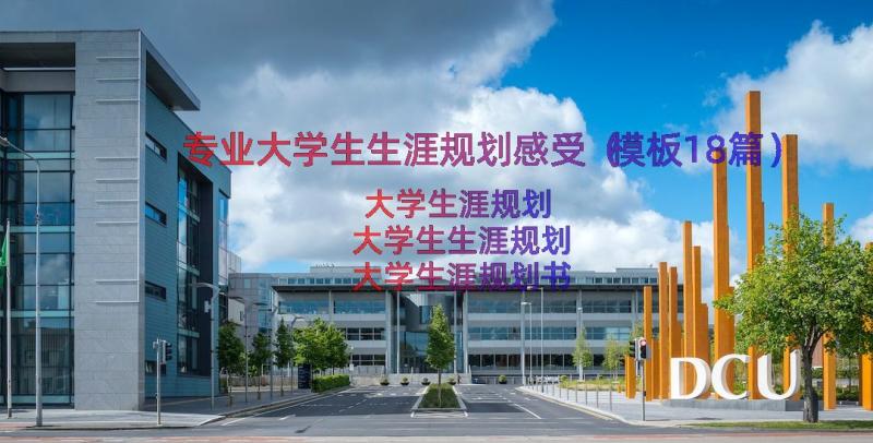 专业大学生生涯规划感受（模板18篇）