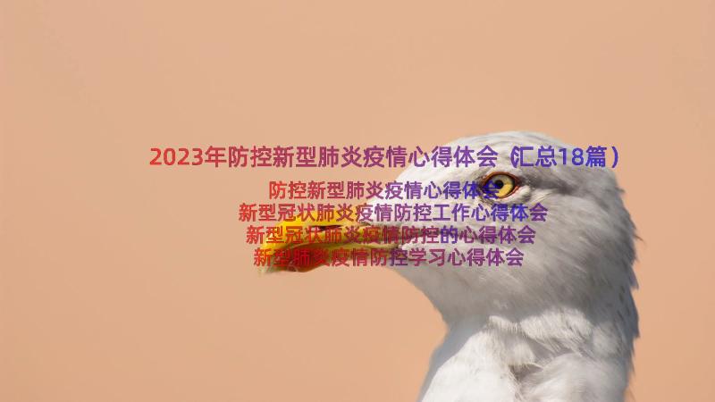 2023年防控新型肺炎疫情心得体会（汇总18篇）